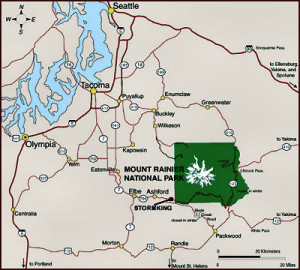 Map to Stormking Spa at Mt Rainier