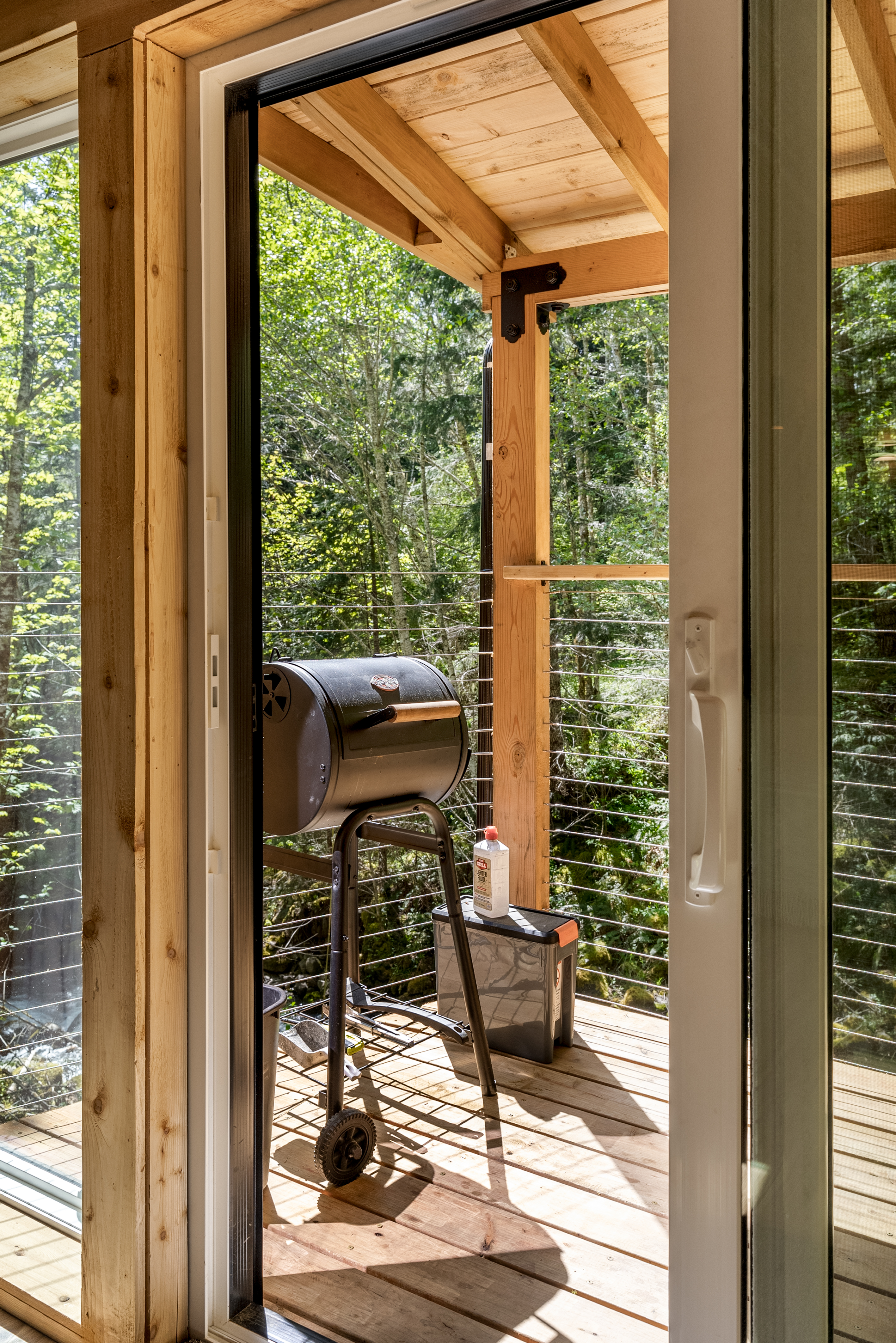 eagle cabin at mt rainier with BBQ photo