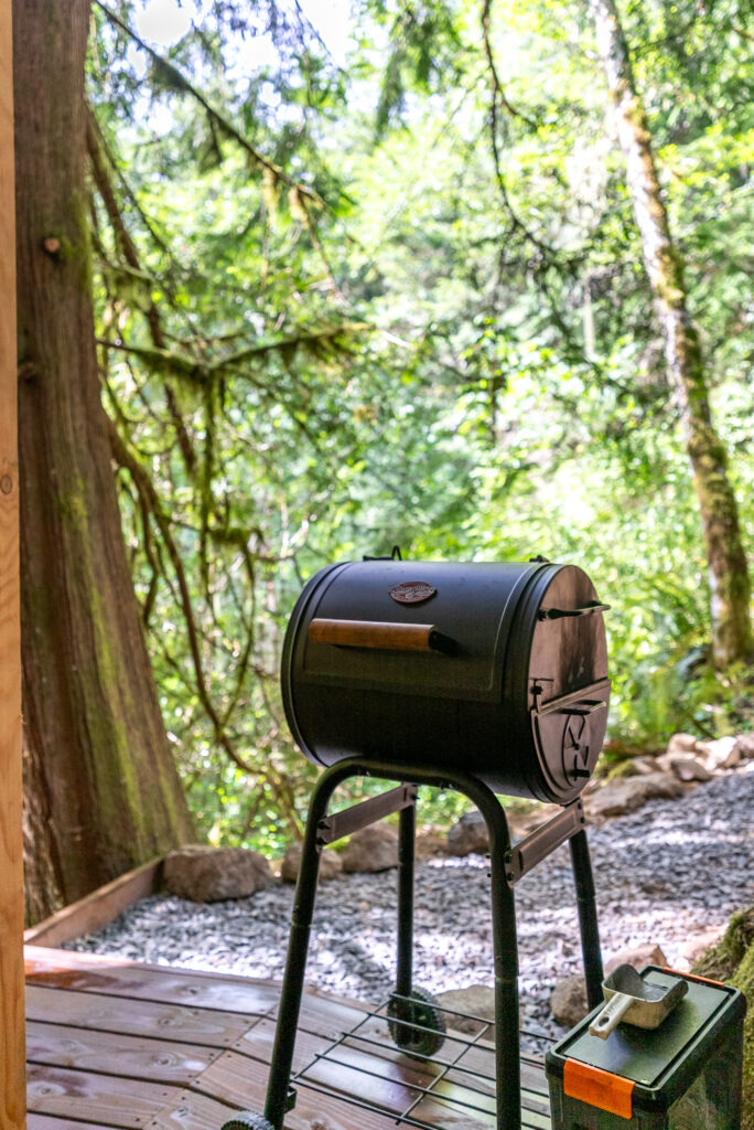Elk cabin outdoor BBQ 
