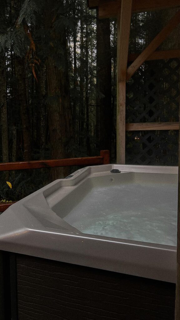 private hot tub at bear cabin 