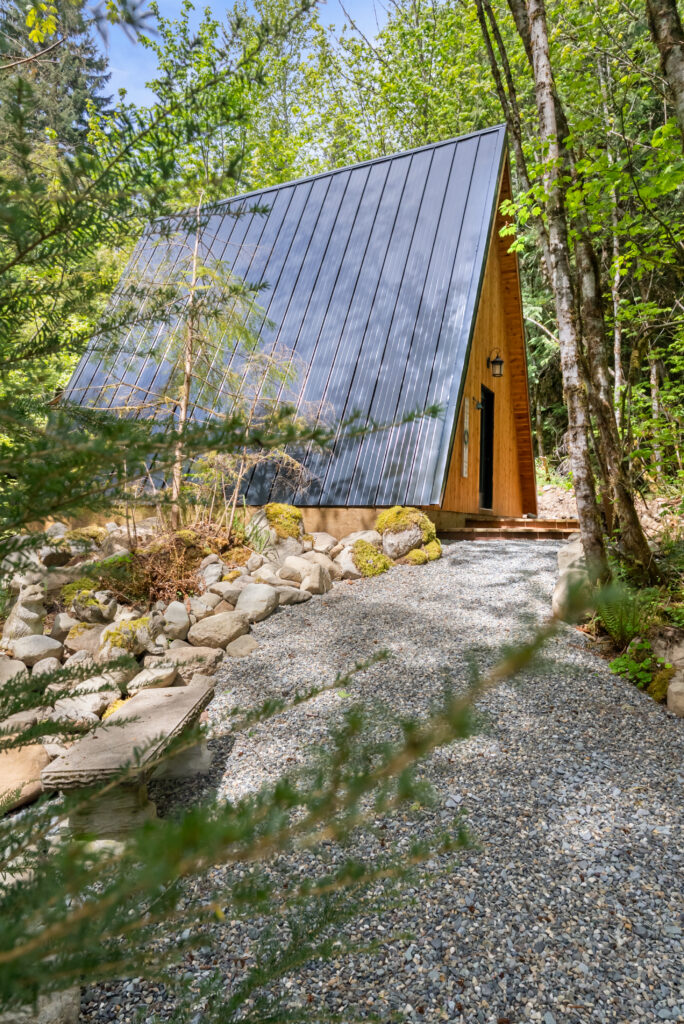 Modern Mt Rainier yurts at stormking spa